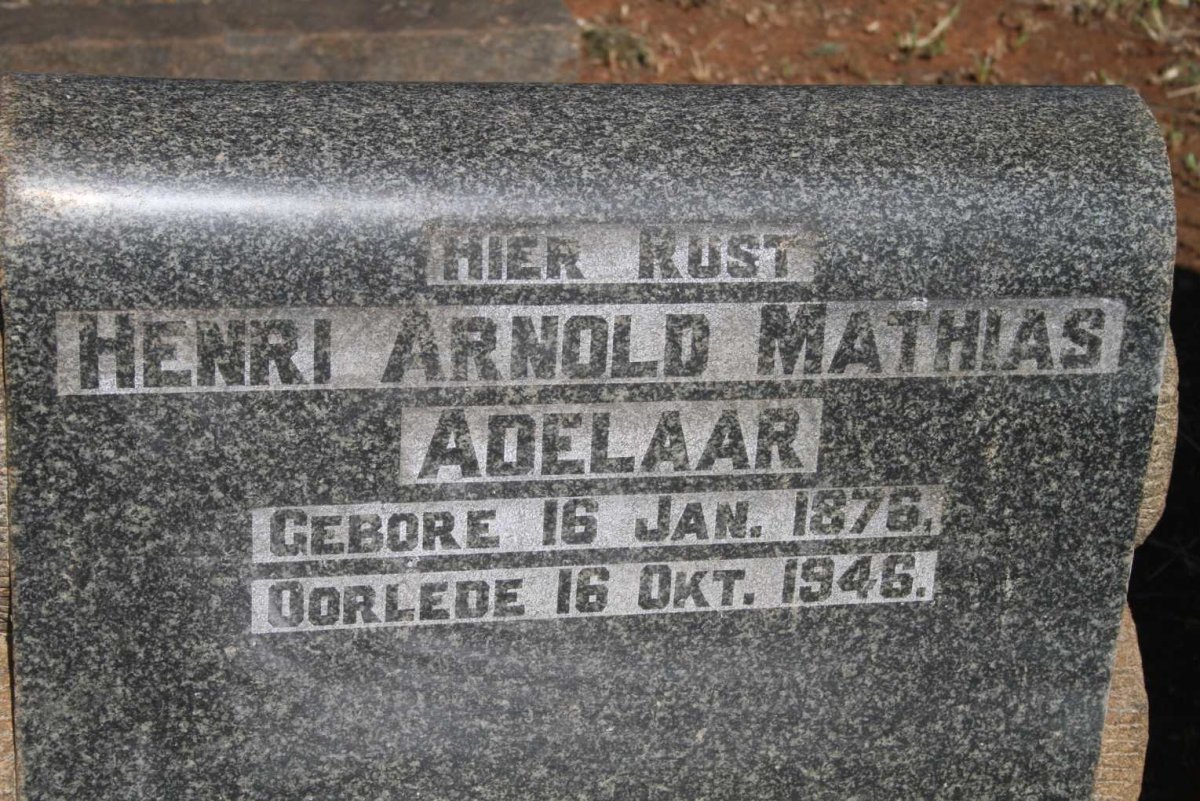 ADELAAR Henri Arnold Mathias 1876-1946