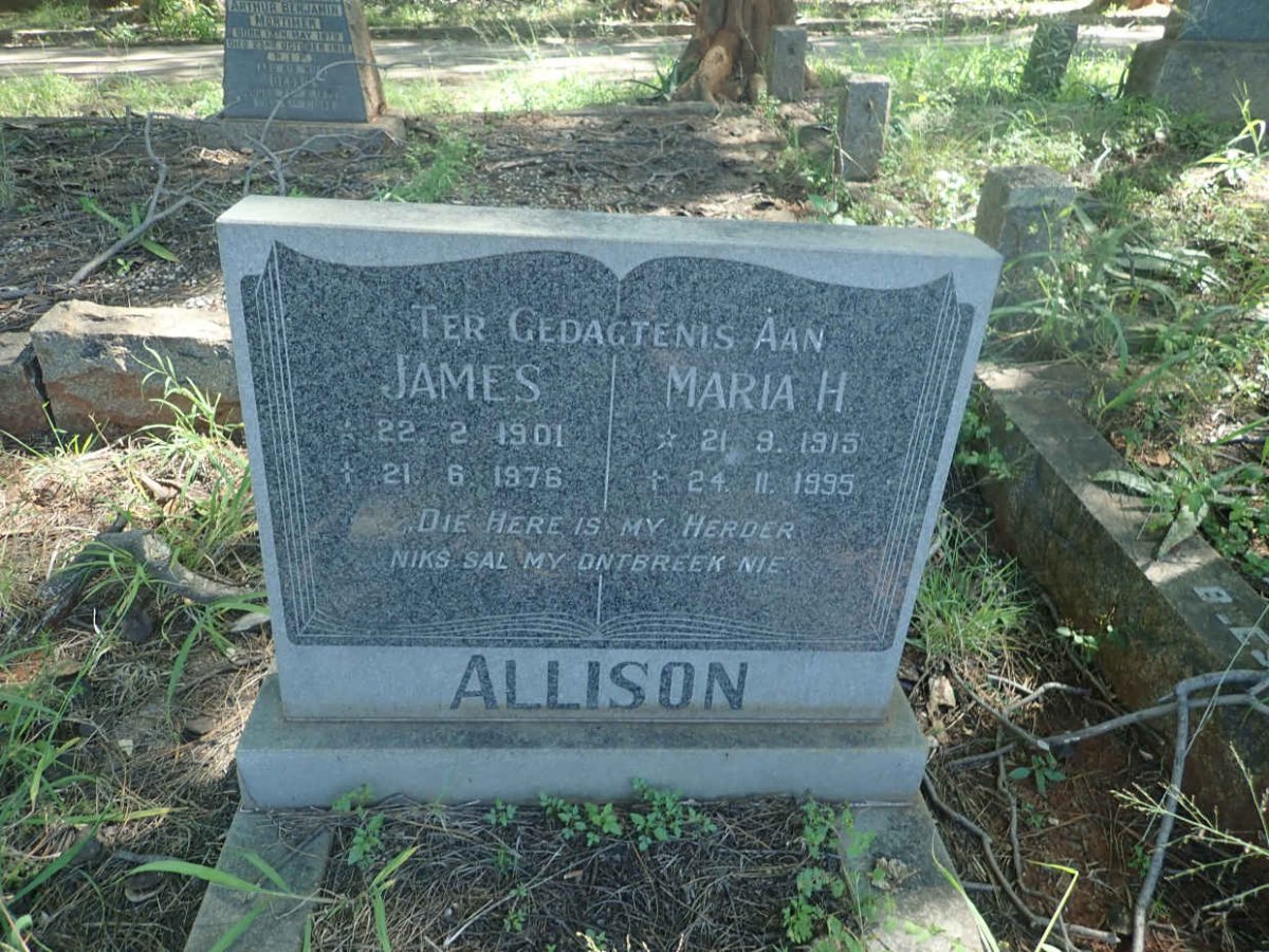 ALLISON James 1901-1976 &amp; Maria H. 1915-1995
