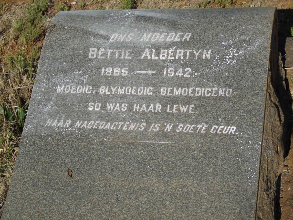 ALBERTYN Bettie 1865-1942