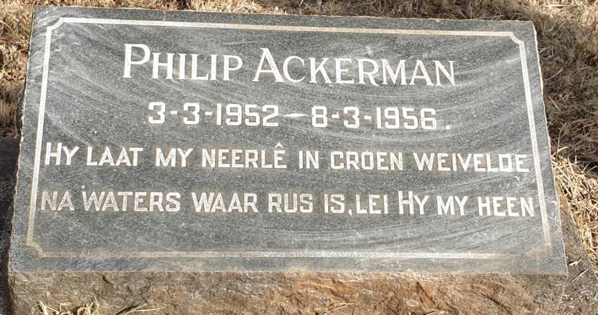 ACKERMAN Philip 1952-1956