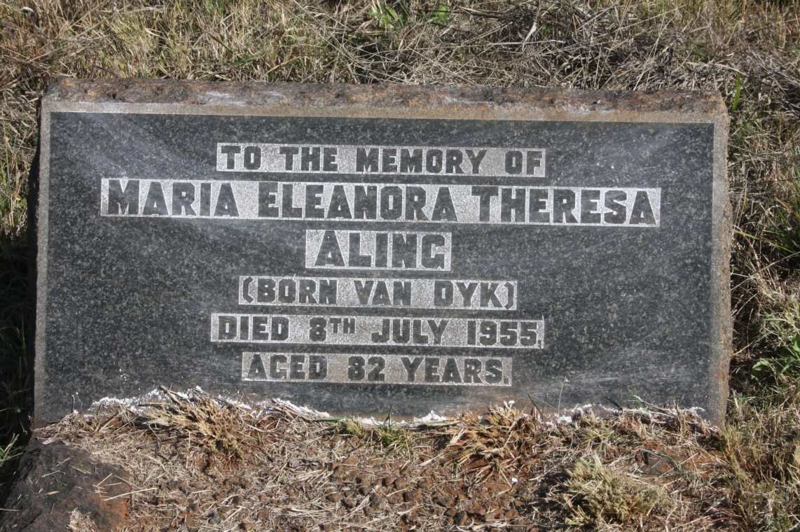 ALING Maria Eleanora Theresa nee VAN DYK -1955