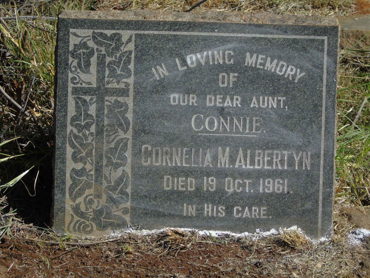 ALBERTYN Cornelia M. -1961
