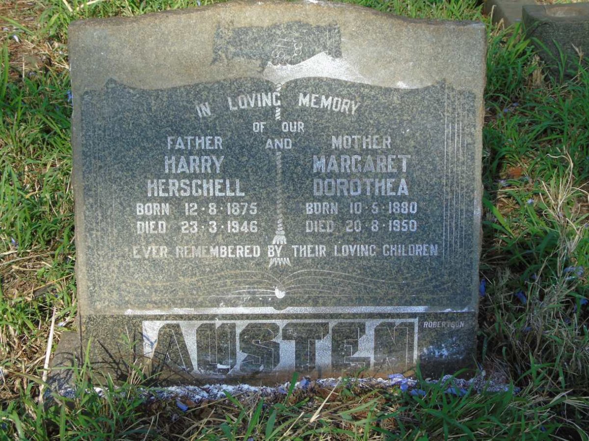 AUSTEN Harry Herschell 1875-1946 & Margaret Dorothea 1880-1950