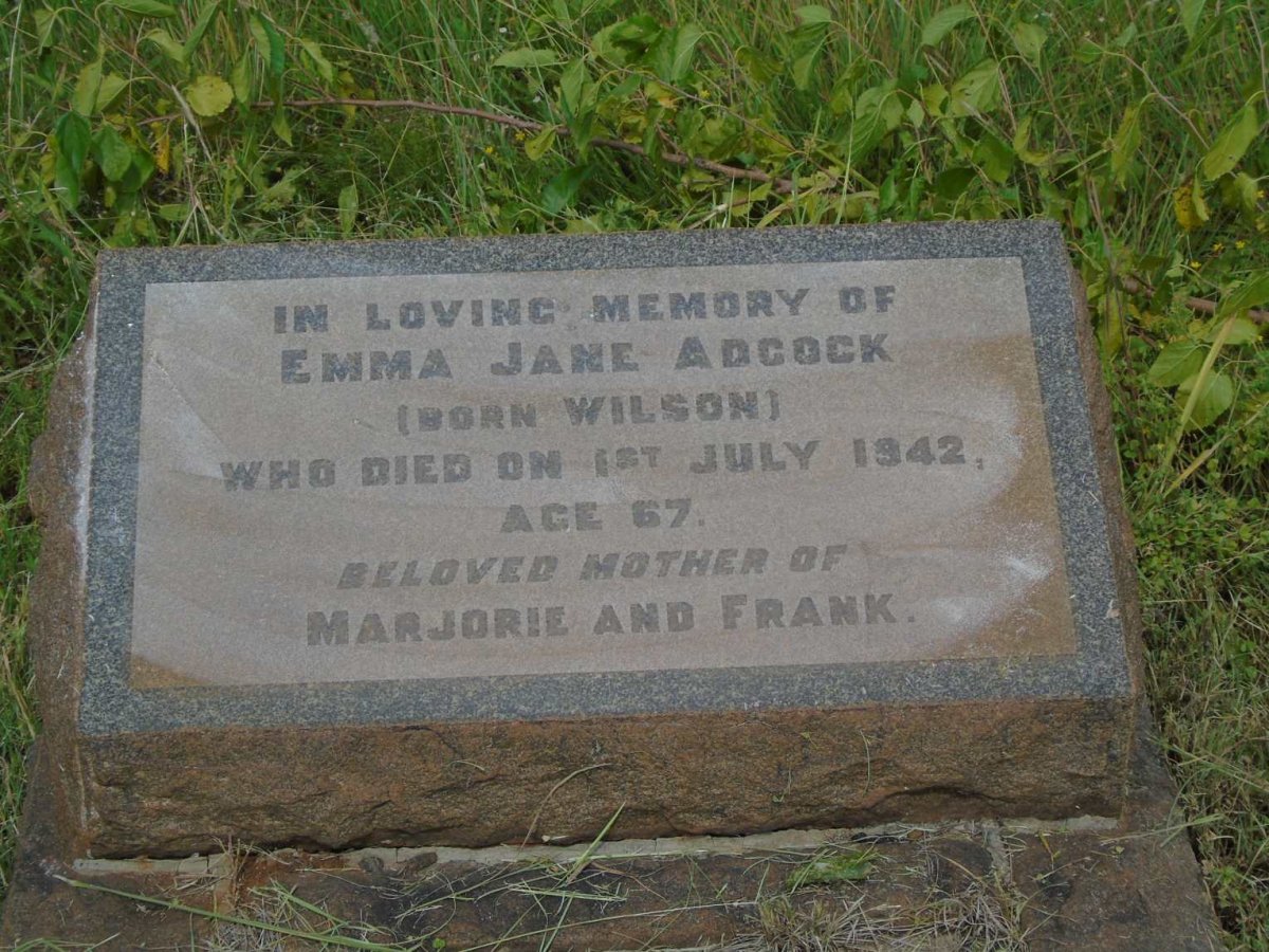 ADCOCK Emma Jane nee WILSON -1942
