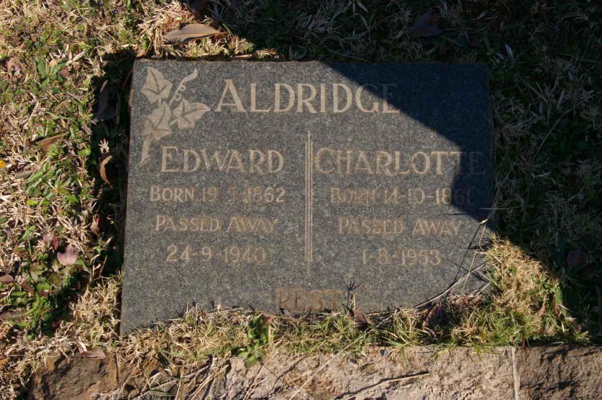 ALDRIDGE Edward 1862-1940 &amp; Charlotte 1861-1953