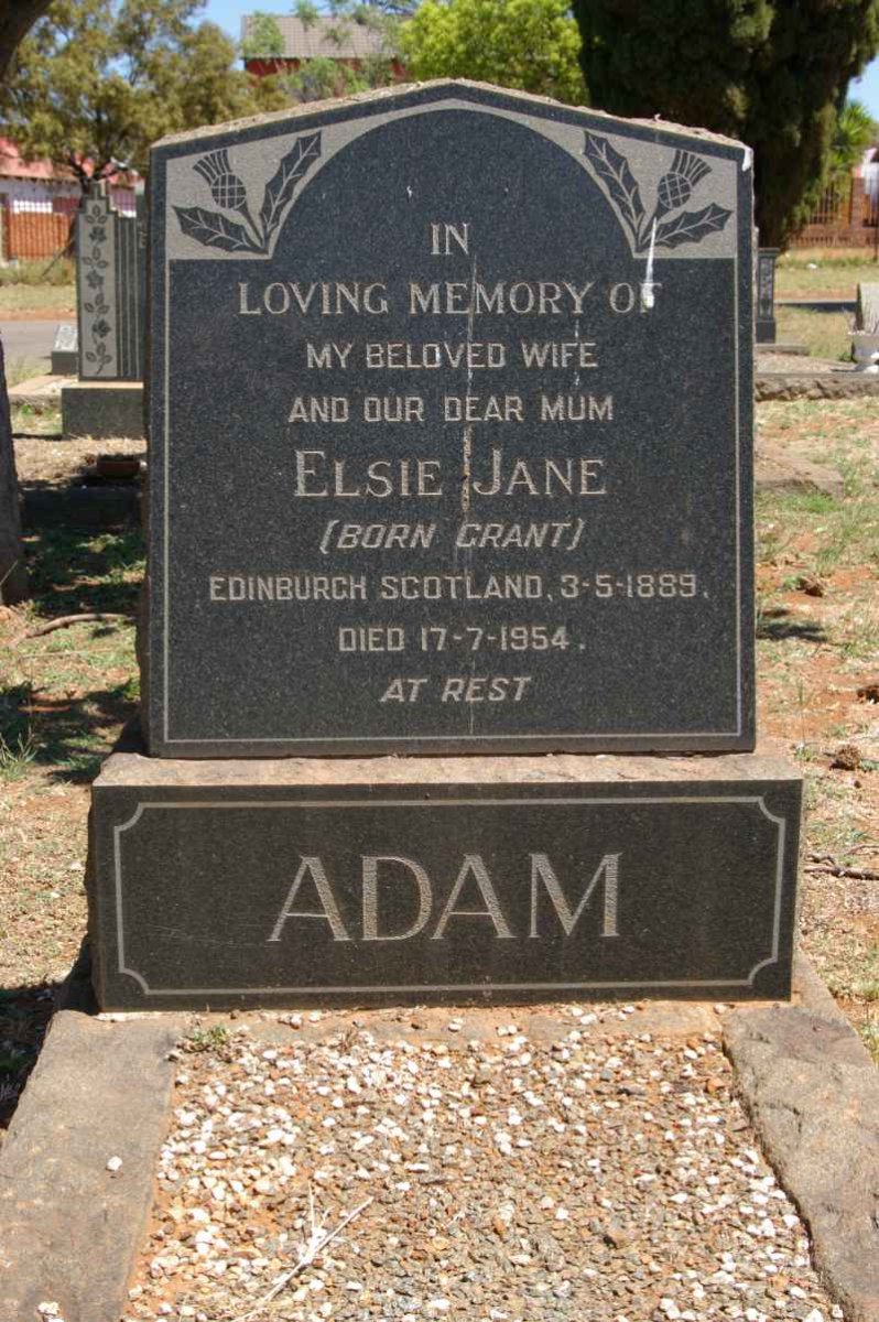 ADAM Elsie Jane nee GRANT 1889-1954