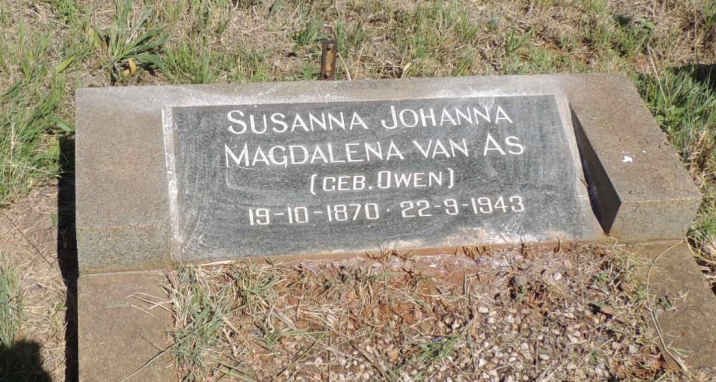 AS Susanna Johanna Magdalena, van nee OWEN 1870-1943