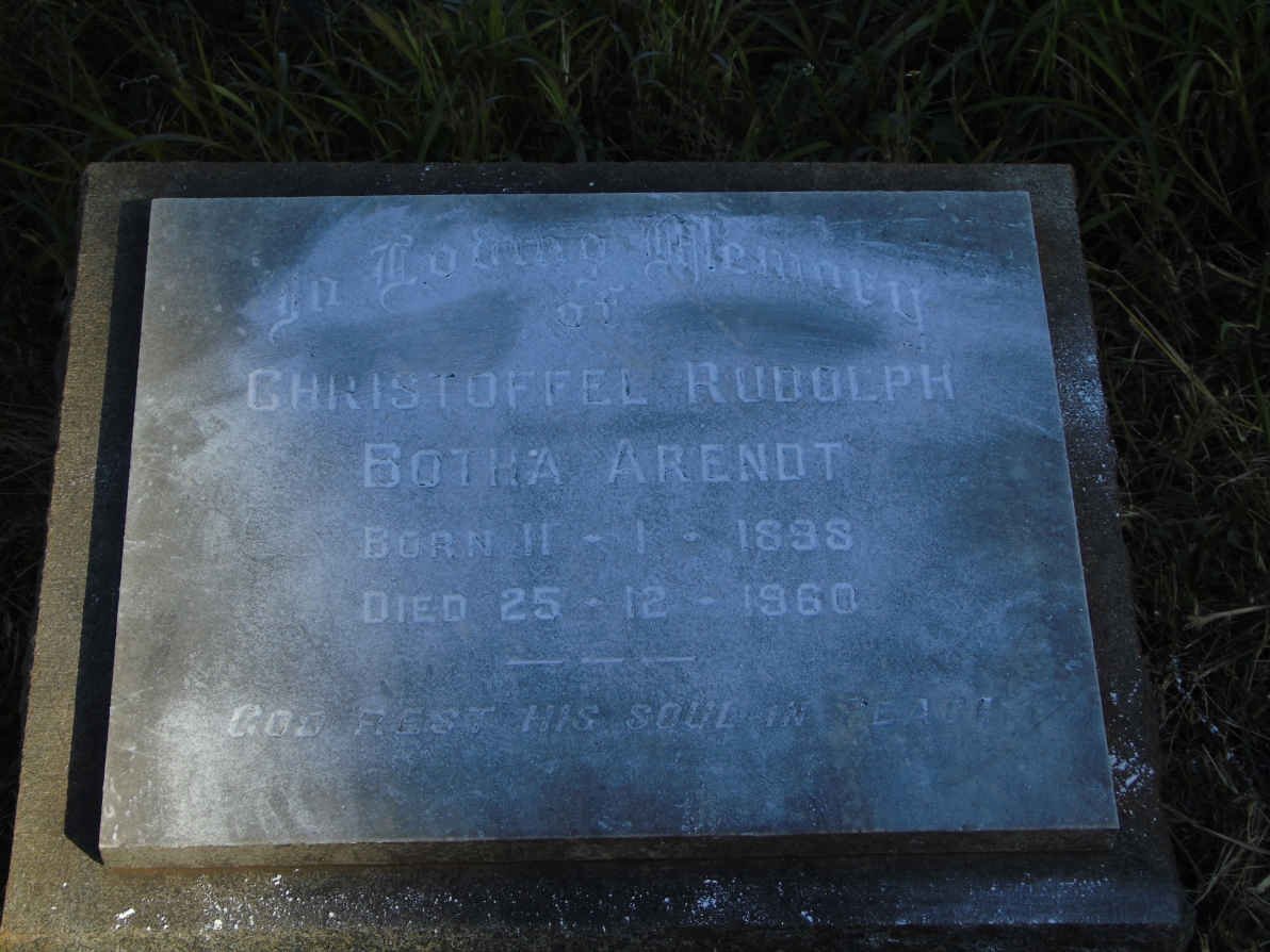 ARENDT Christoffel Rudolph Botha 1898-1960