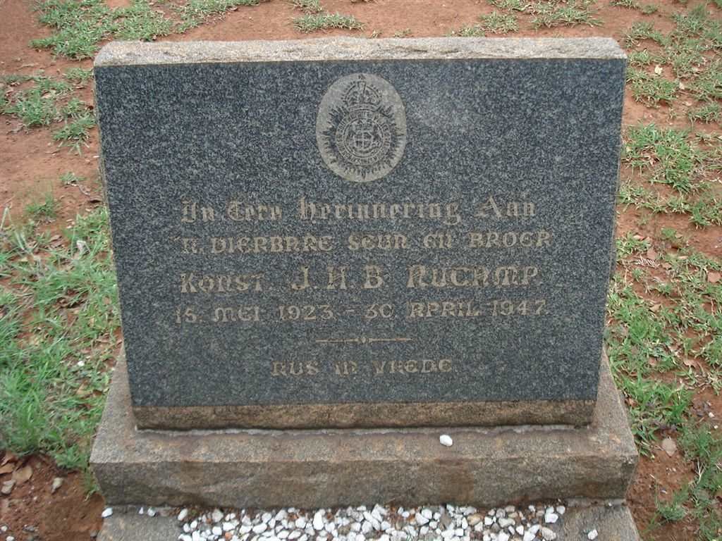 AUCAMP J.H.B 1923-1947