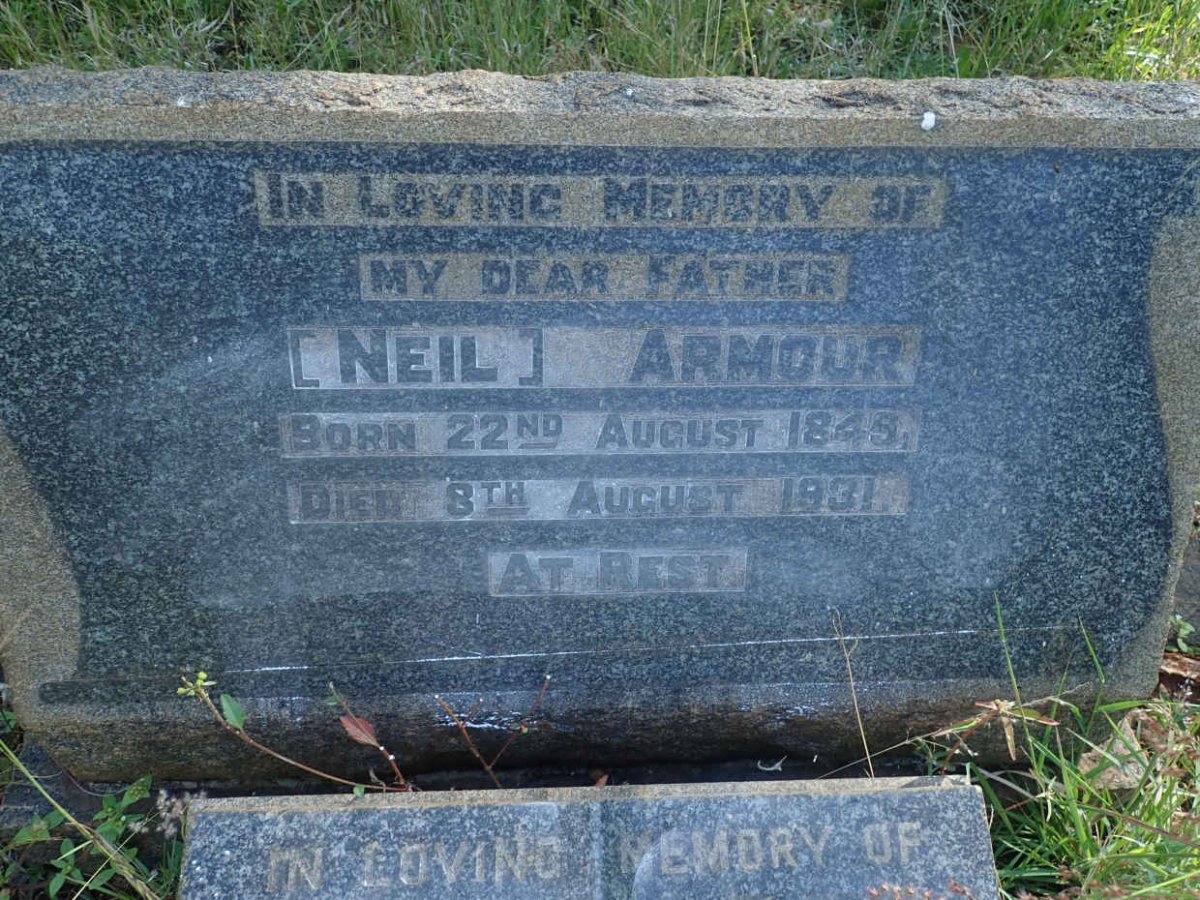 ARMOUR Neil 1849-1931 :: ARMOUR John 1877-1950 &amp; Edith 1877-1969