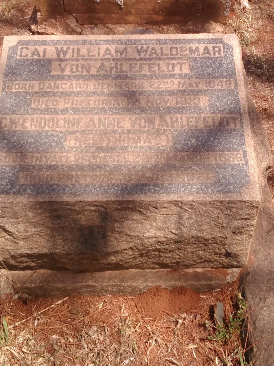 AHLEFELDT Cai William Waldemar, von 1849-1913 &amp; Gwendoline Anne THOMAS 1866-1921