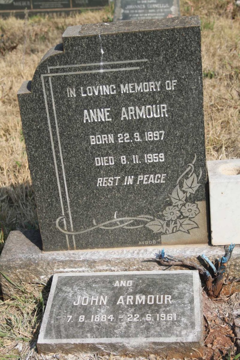 ARMOUR John 1884-1961 &amp; Anne 1897-1959