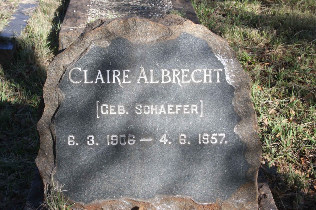 ALBRECHT Claire nee SCHAEFER 1906-1957
