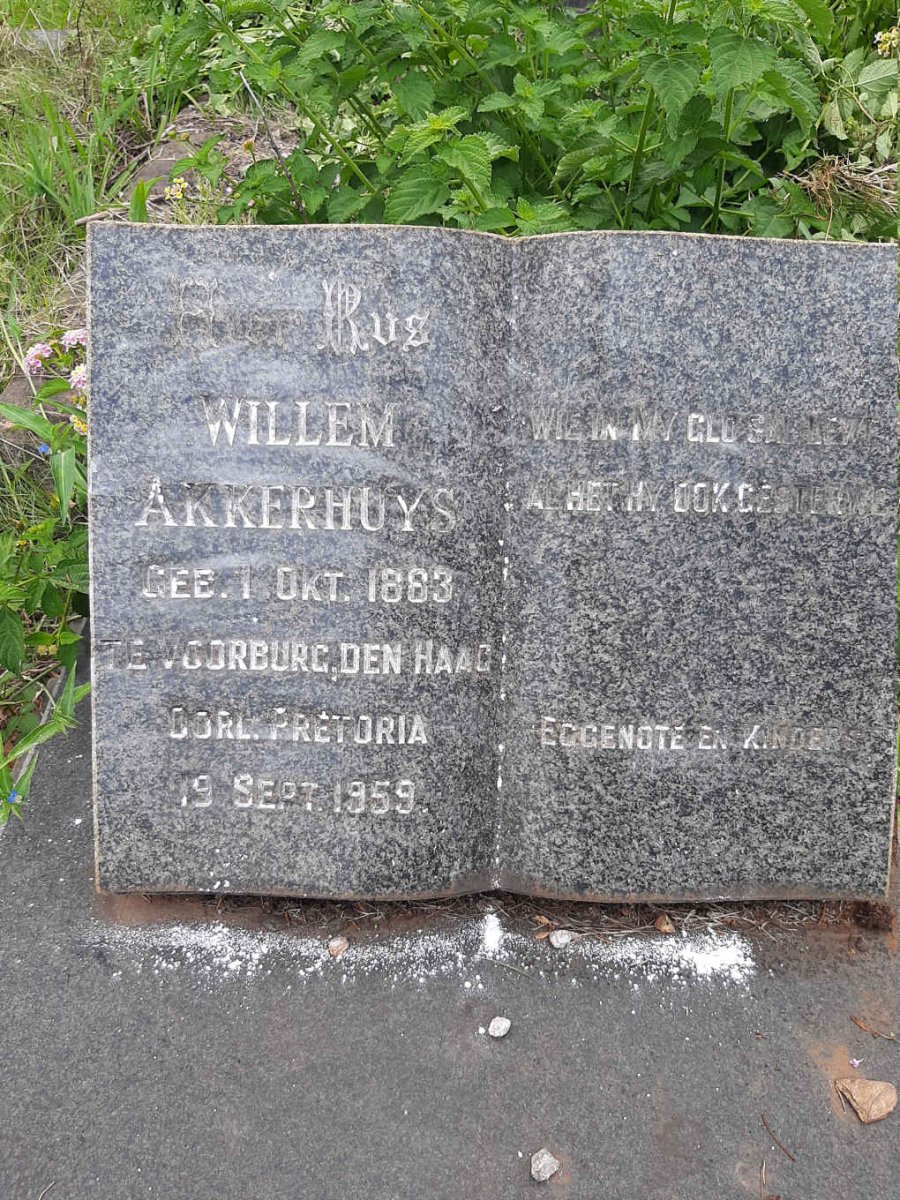AKKERHUYS Willem 1883-1959 &amp; Elsje J.F. nee VAN DER MERWE 1892-1968 _1