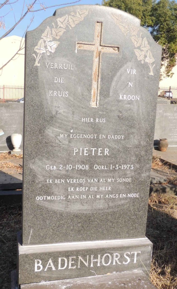 BADENHORST Pieter 1908-1973 & Elizabeth H. Claudina 1893-1955_1
