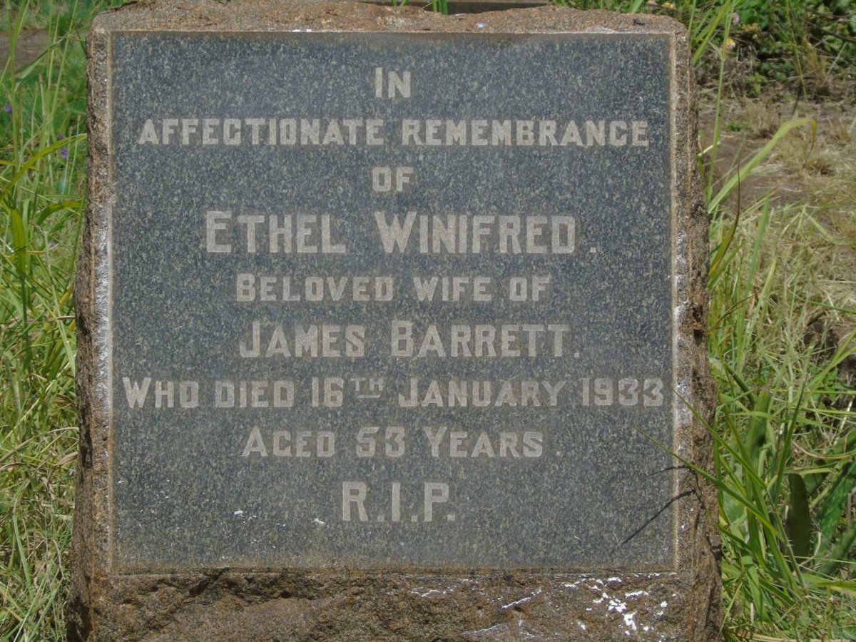 BARRETT Ethel Winifred -1933