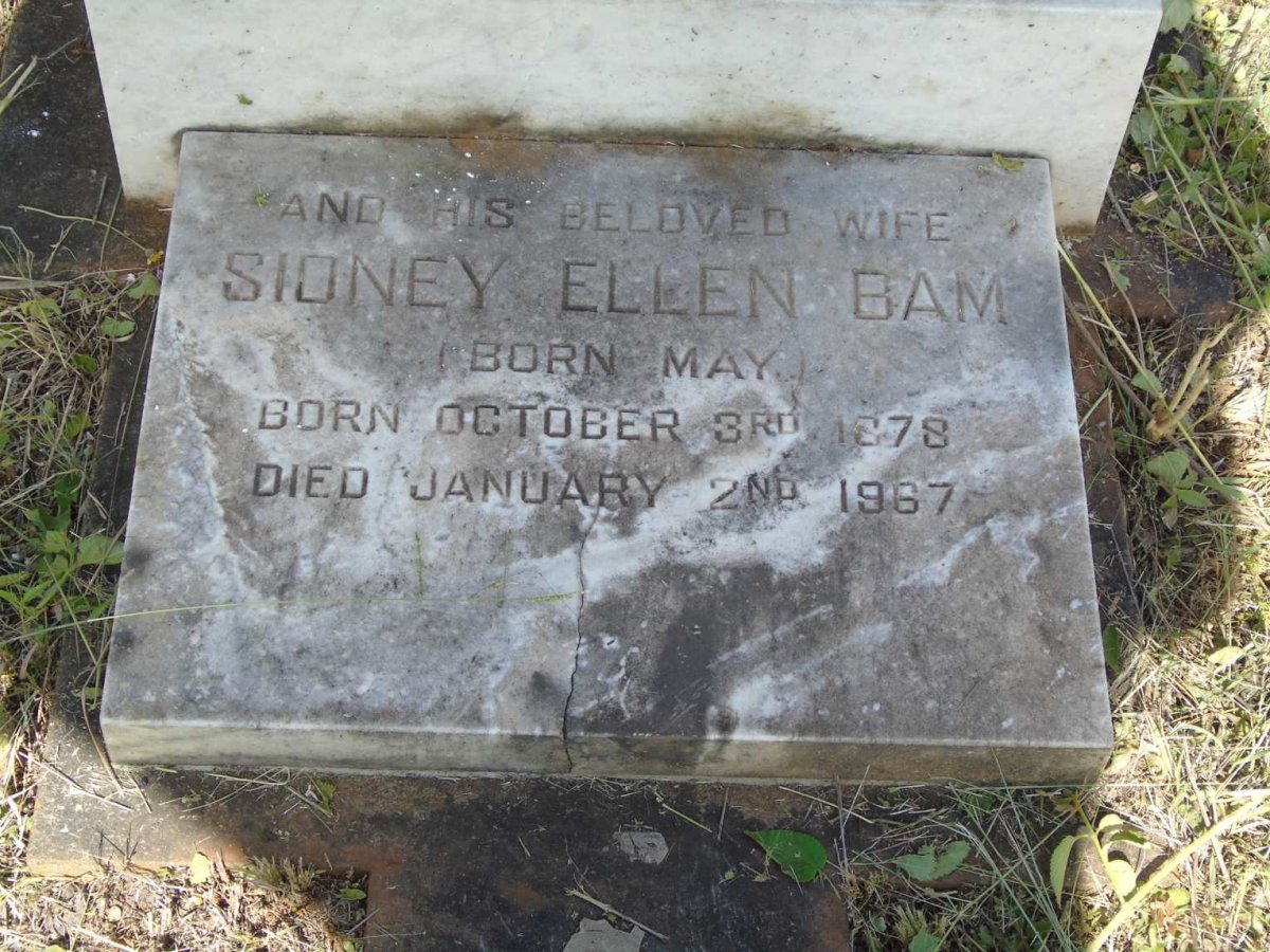 BAM Sidney Ellen nee MAY 1878-1967