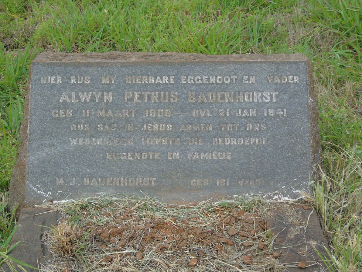 BADENHORST Alwyn Petrus 1909-1941