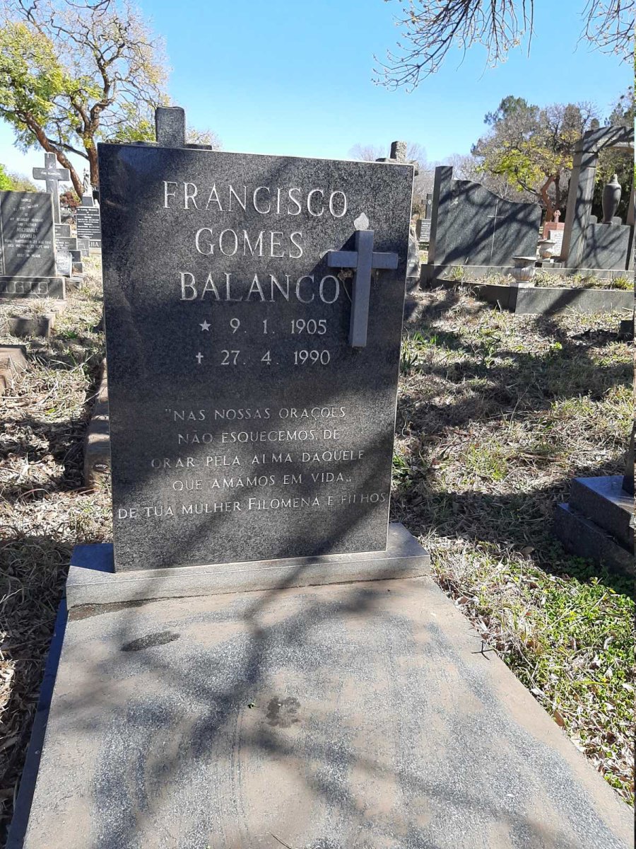 BALANCO Francisco Gomes 1905-1990