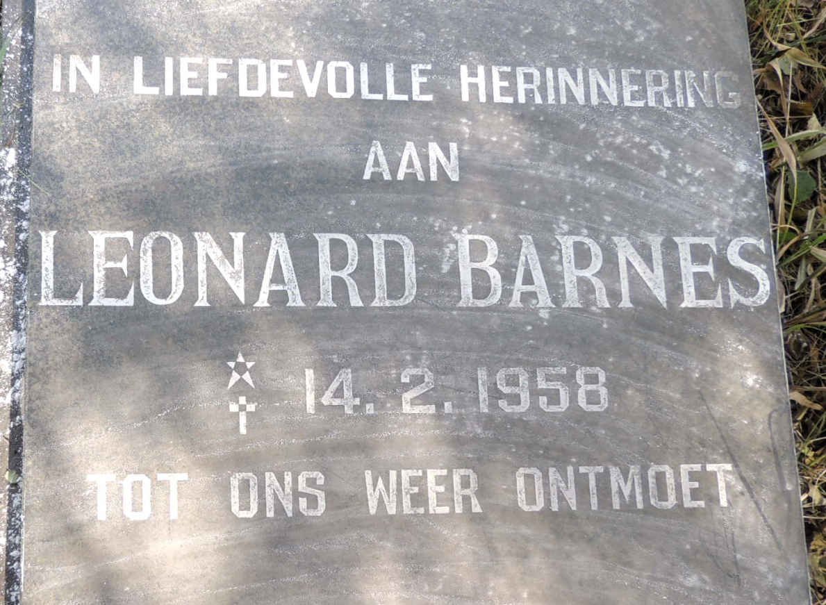 BARNES Leonard 1958-1958