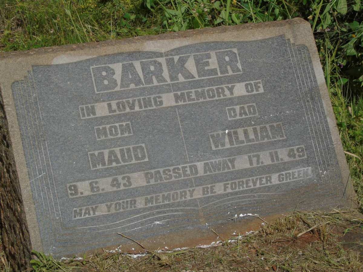 BARKER William -1949 & Maud -1943