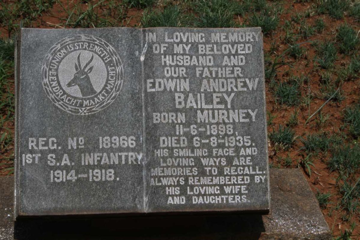 BAILEY Edwin Andrew born MURNEY 1898-1935