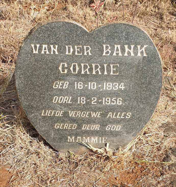 BANK Corrie, van der 1934-1956