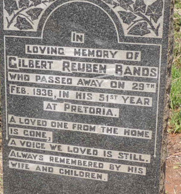 BANDS Gilbert Reuben -1936