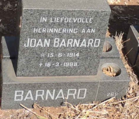 BARNARD Joan 1914-1988