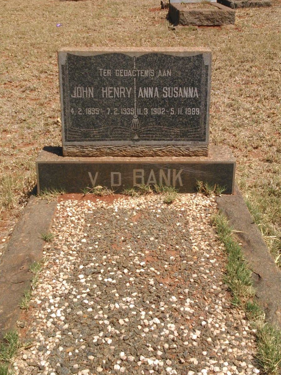 BANK John Henry, v.d. 1895-1939 &amp; Anna Susanna 1902-1999