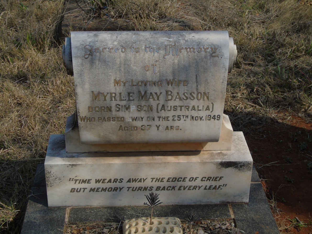 BASSON Myrle May nee SIMPSON -1949