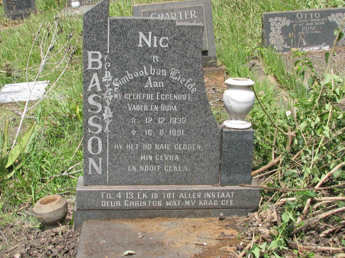 BASSON Nic 1933-1991