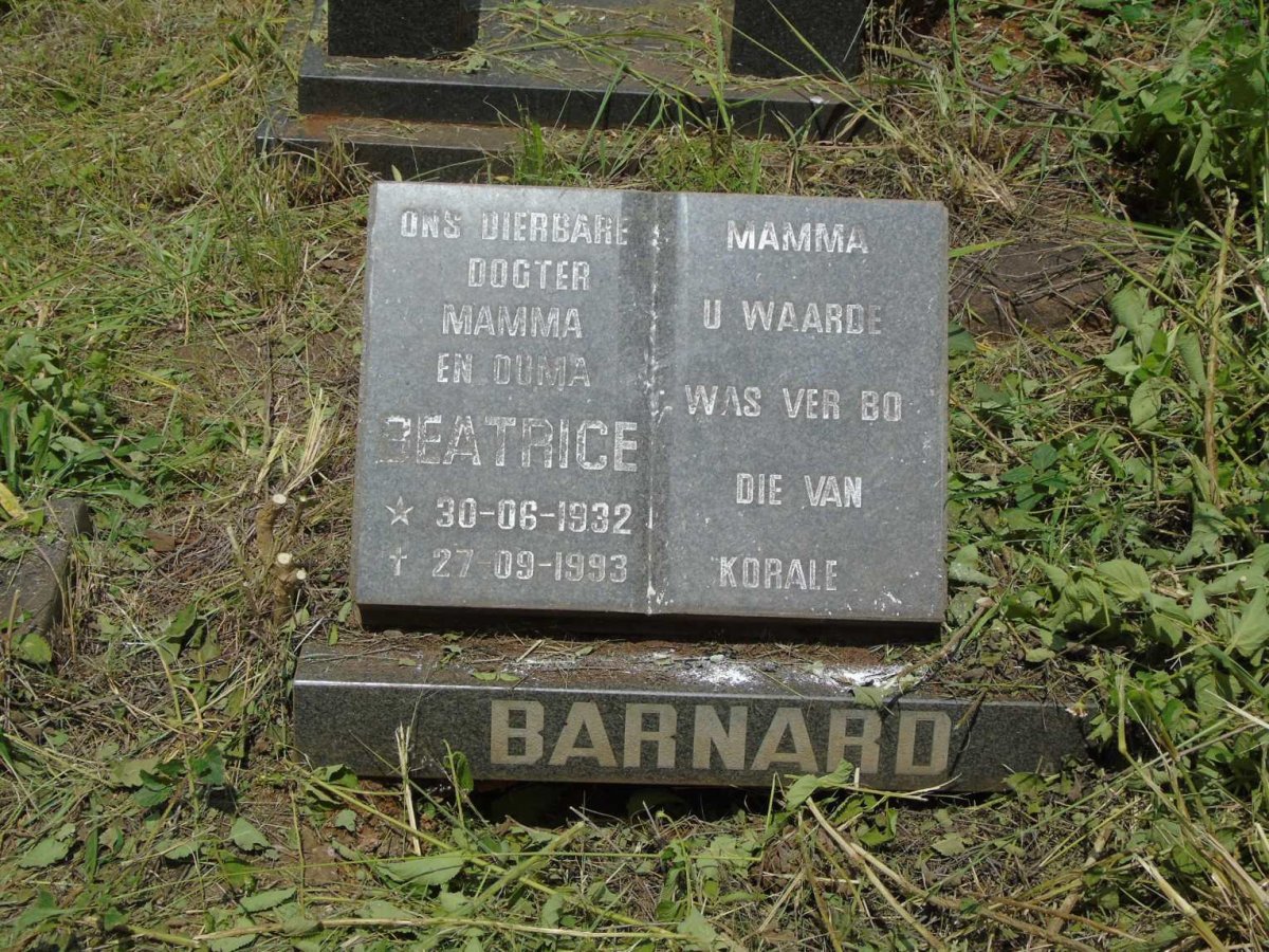 BARNARD Beatrice 1932-1993