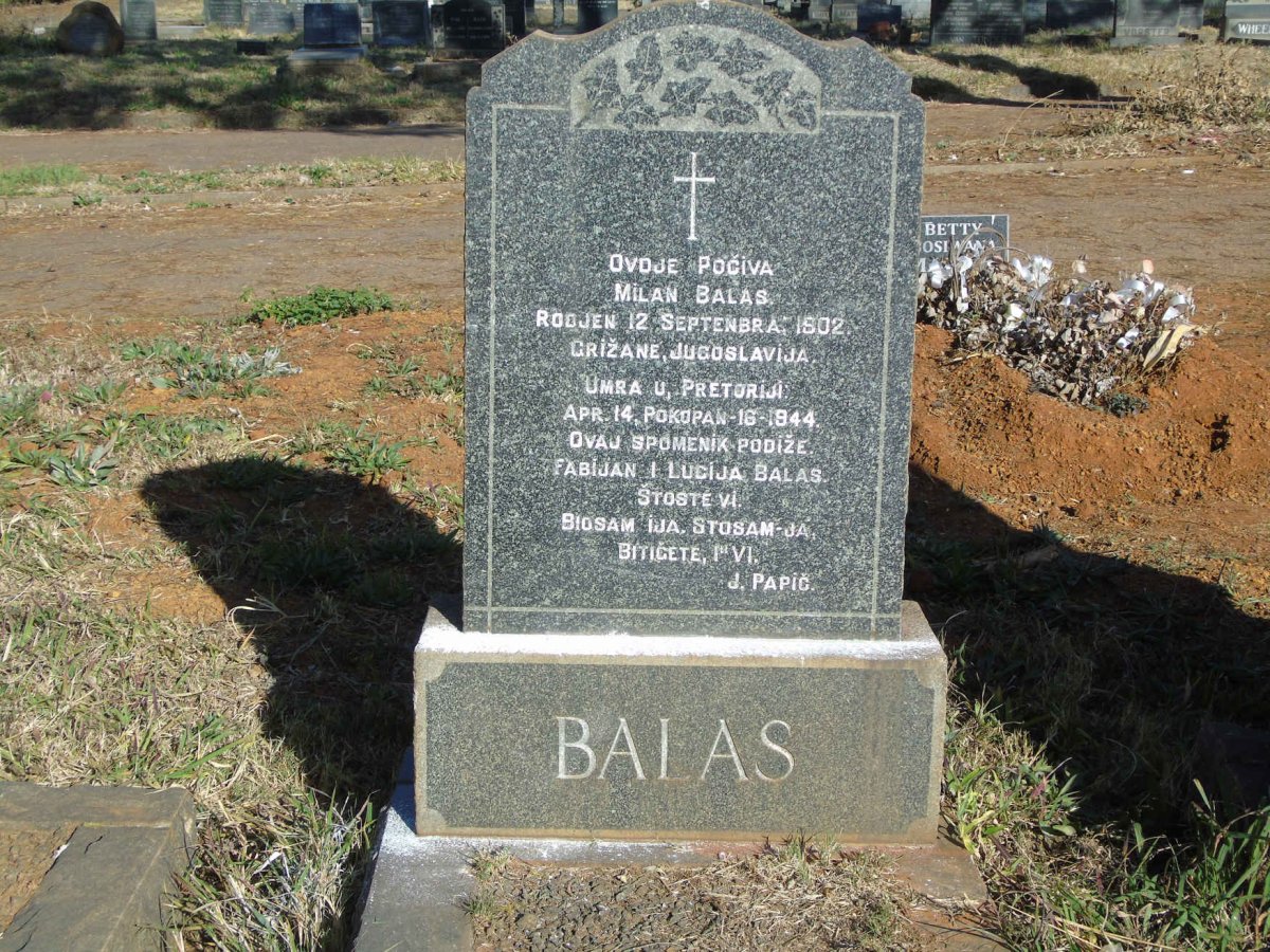 BALAS Milan 1902-1944