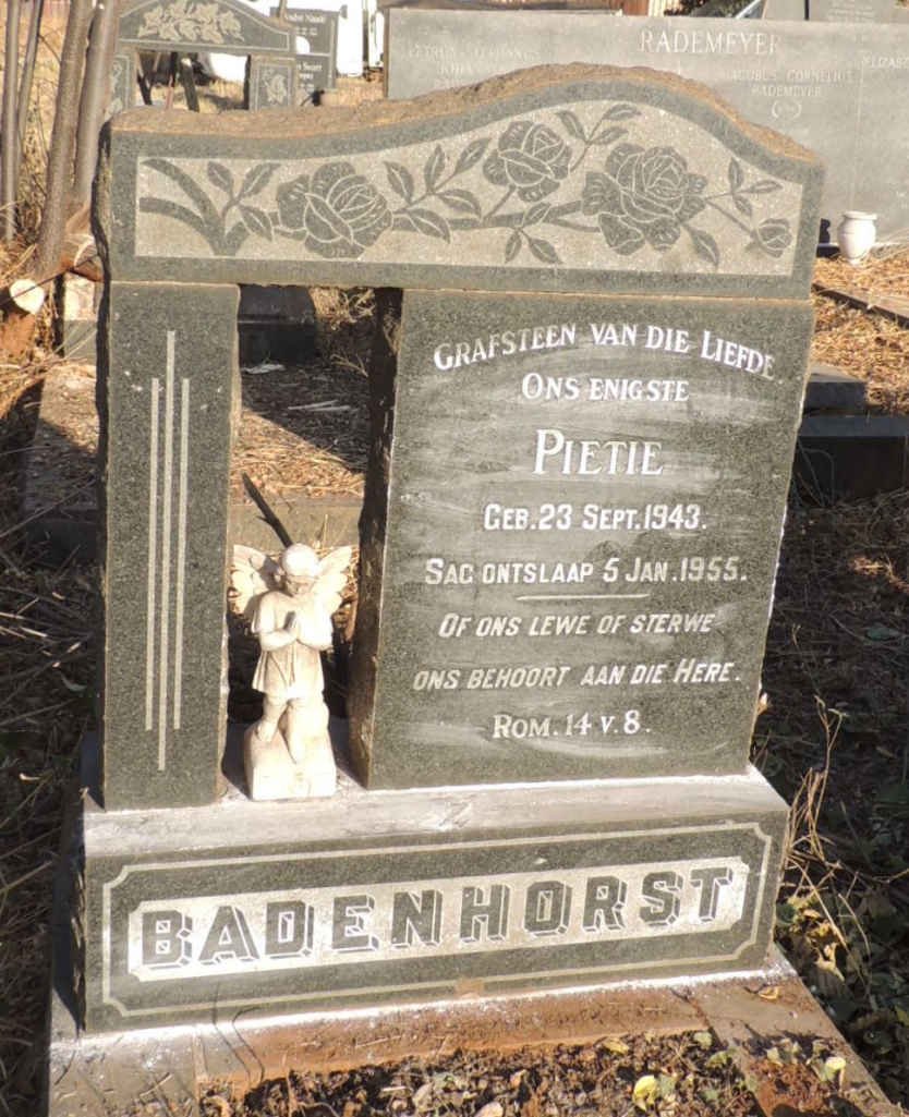 BADENHORST Pietie 1943-1955