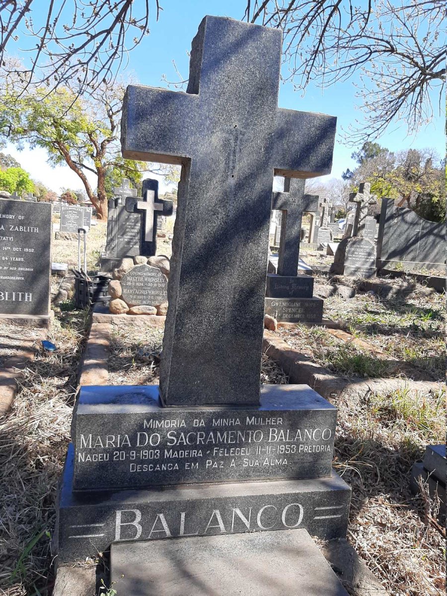 BALANCO Maria Do Sacramento 1903-1953