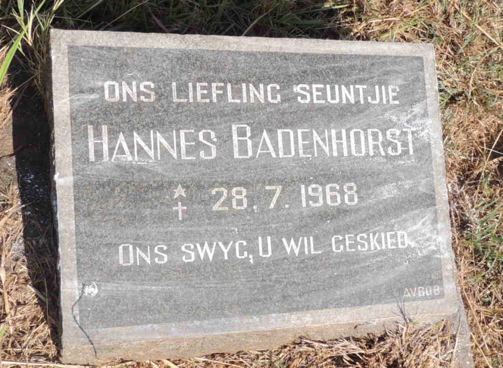 BADENHORST Hannes 1968-1968