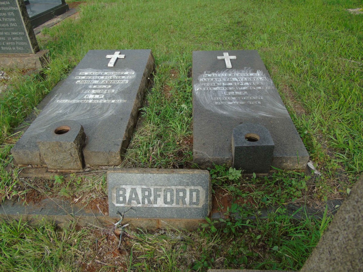 WESSELS Elizabeth 1893-1972 :: BARFORD John 1920-1943