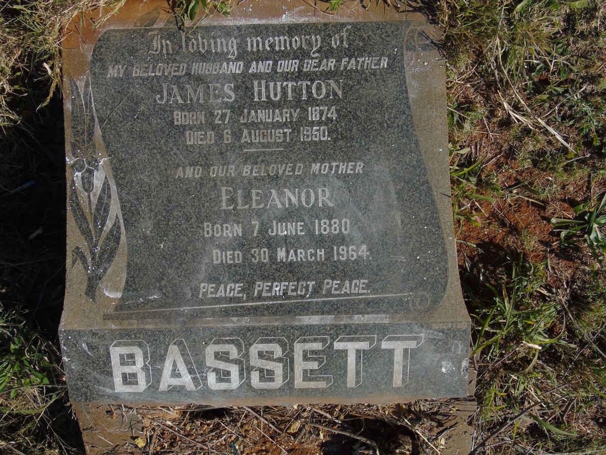 BASSETT James Hutton 1874-1950 &amp; Eleanor 1880-1964