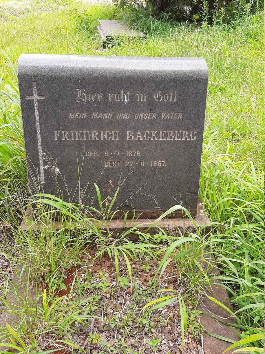 BACKEBERG Friedrich 1879-1957