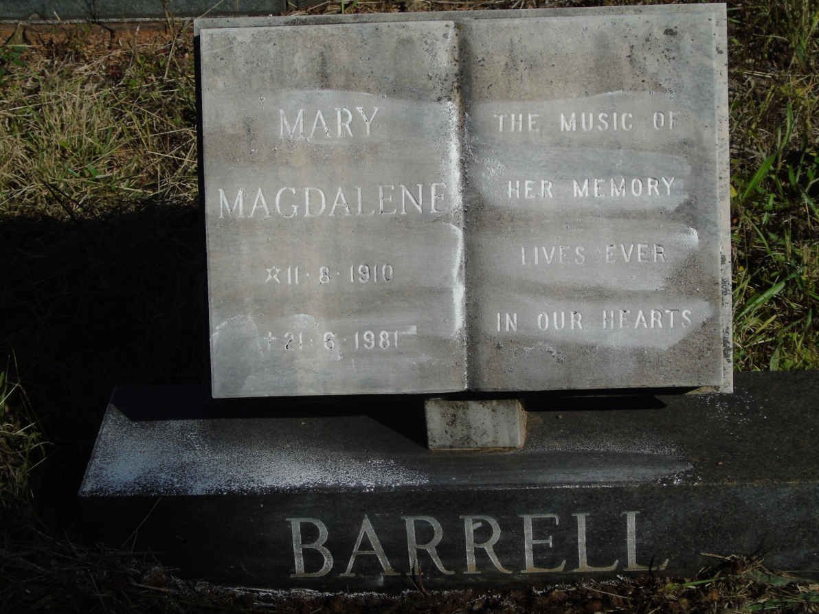 BARRELL Mary Magdalene 1910-1981