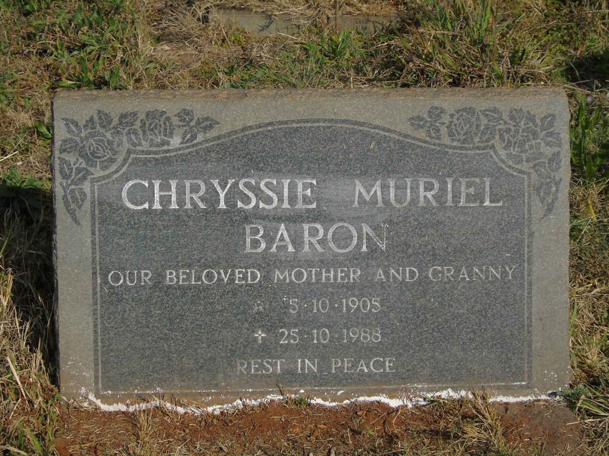 BARON Chryssie Muriel 1905-1988