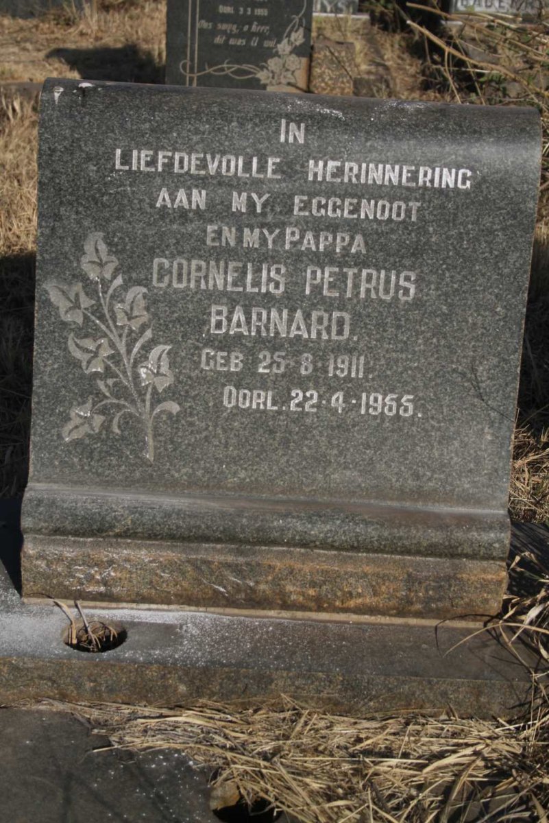 BARNARD Cornelis Petrus 1911-1955