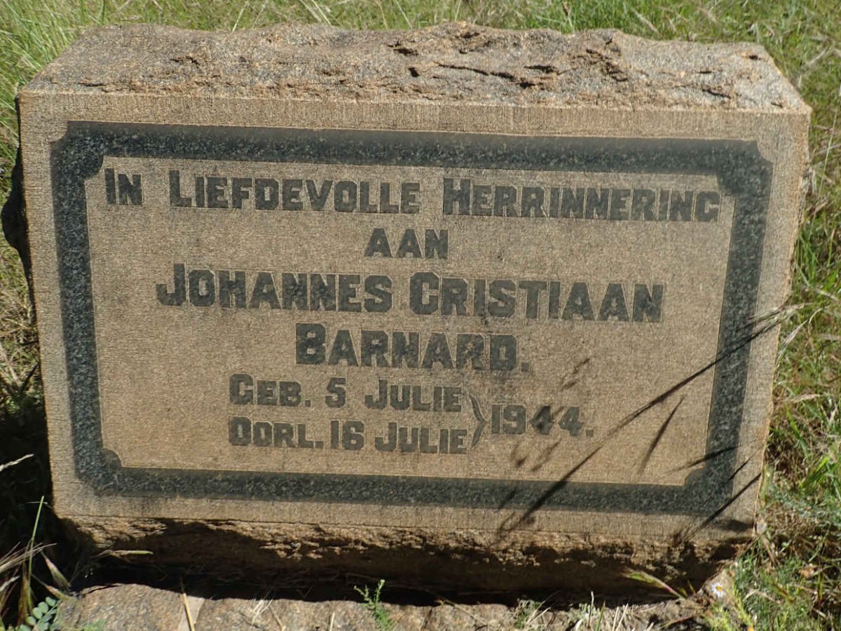 BARNARD Johannes Christiaan 1944-1944