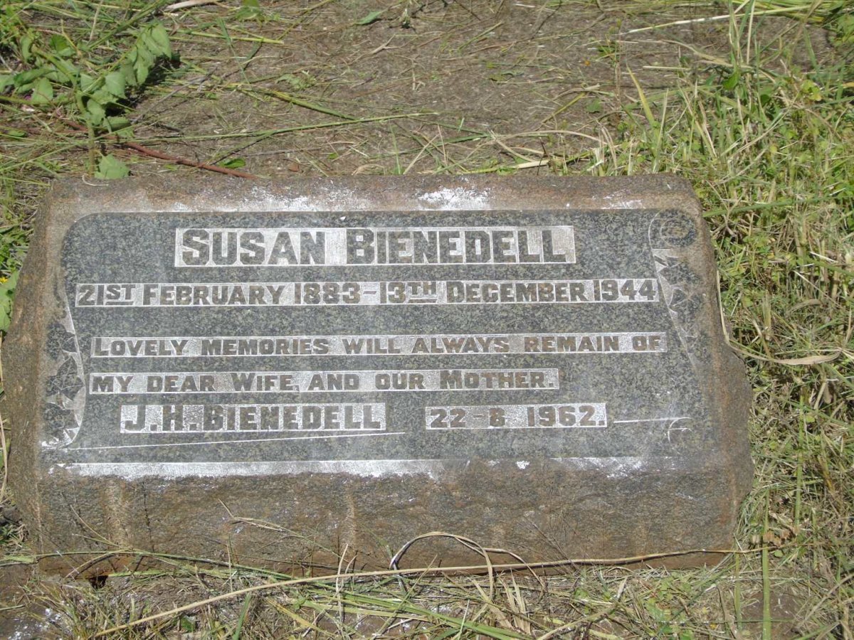 BIENEDELL J.H. -1962 & Susan 1883-1944