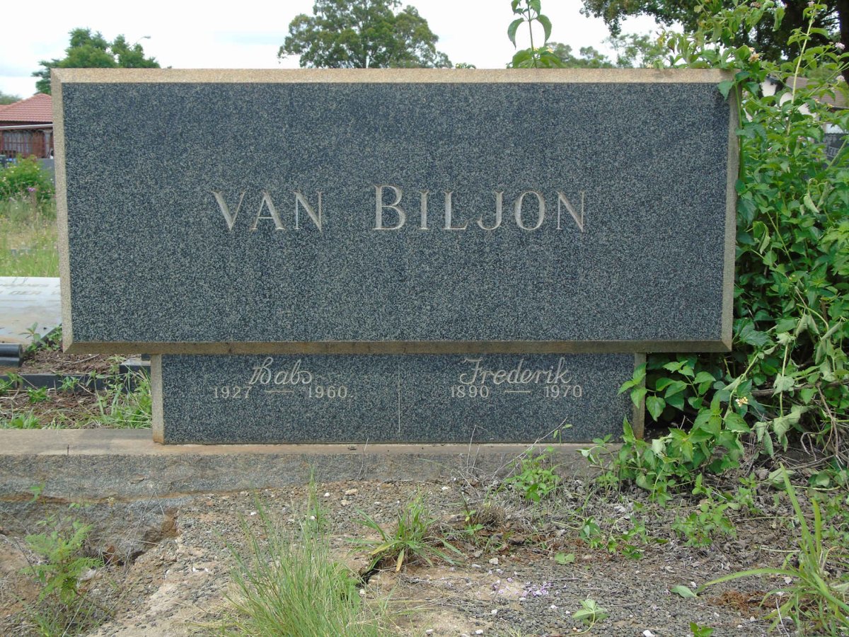 BILJON Frederik, van 1890-1970 :: VAN BILJON Babs 1927-1960