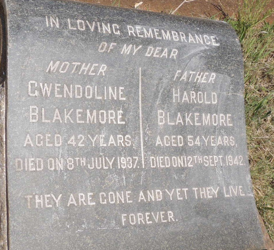 BLAKEMORE Harold -1942 & Gwendoline -1937