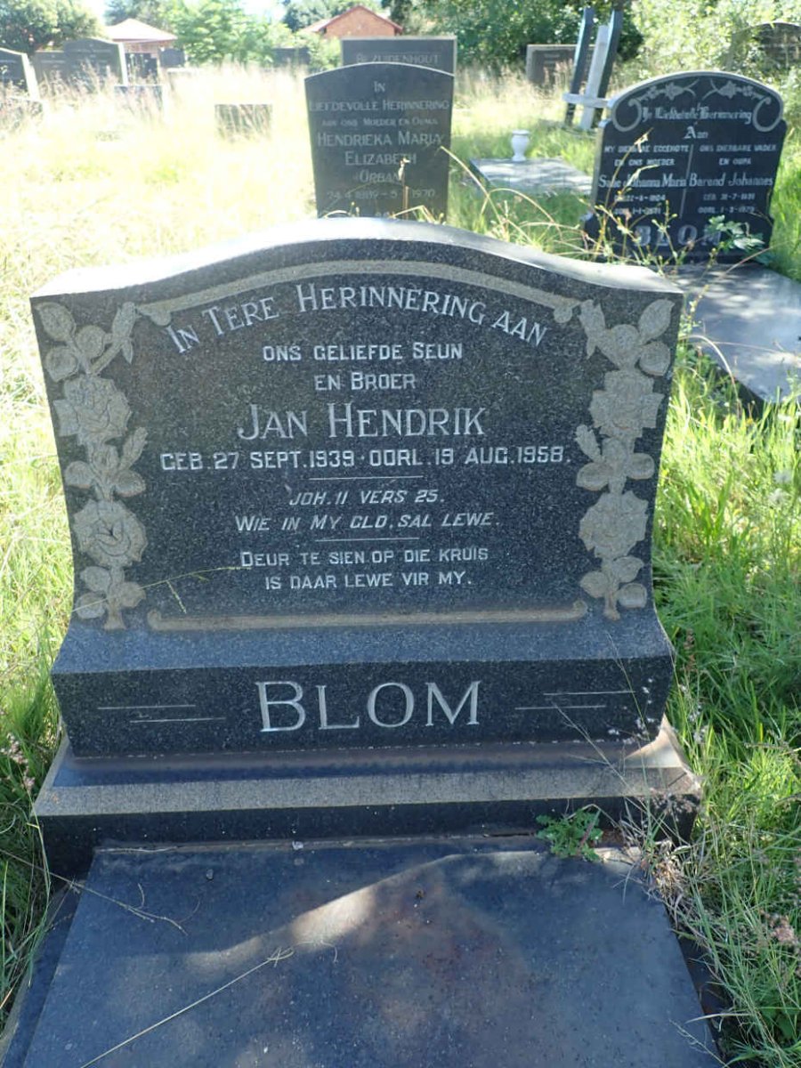 BLOM Jan Hendrik 1939-1958