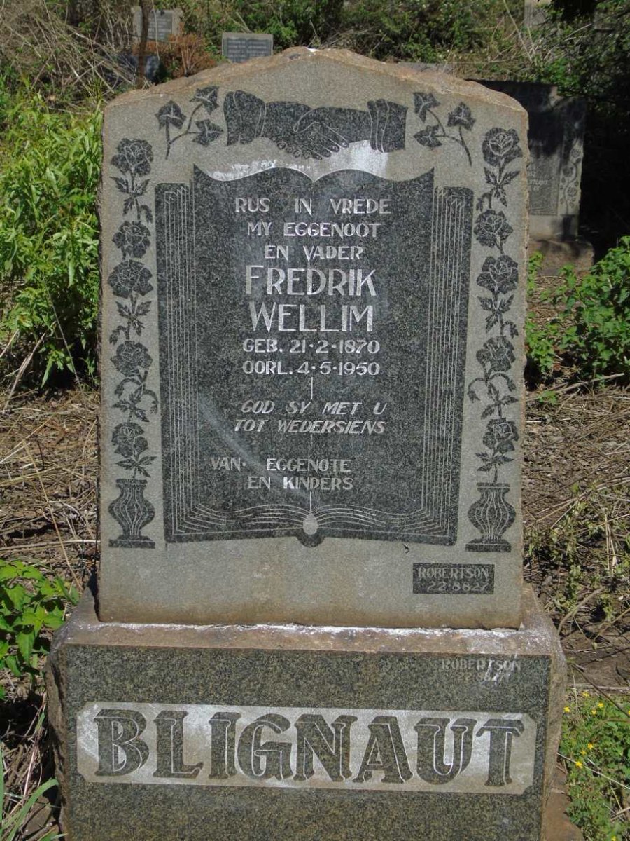 BLIGNAUT Fredrik Wellim 1870-1950