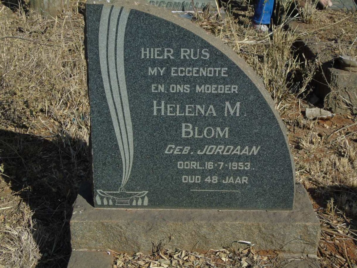 BLOM Helena M. nee JORDAAN -1953